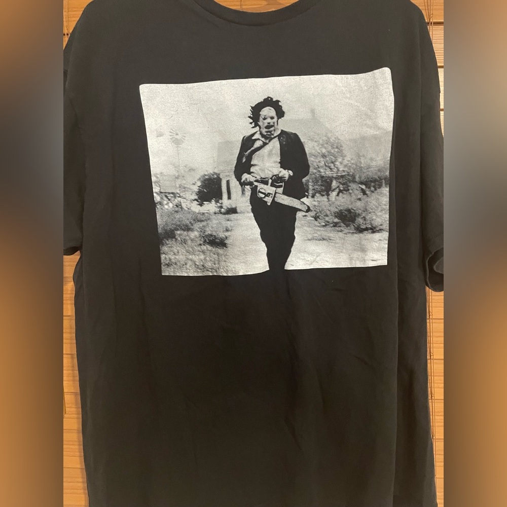 New Leather Face shirt…..He almost got her